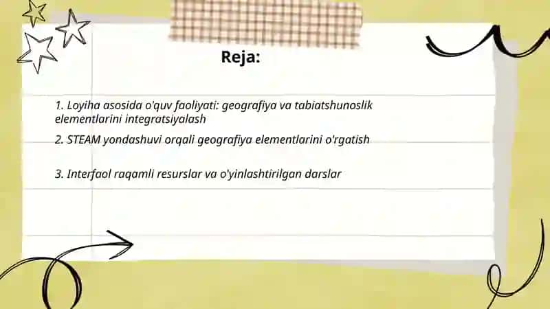 Boshlangʻich taʼlimda geografiya elementlari atrof olam va tabiatshunoslik fanini ôqitishda innovatsion yondashuv 2