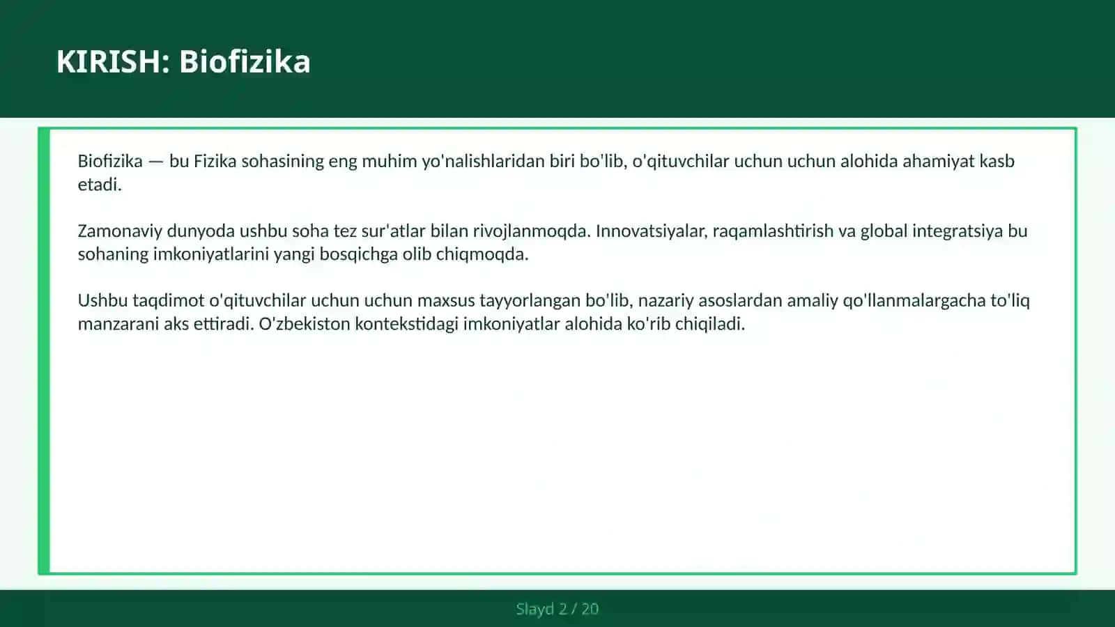 BIOFIZIKA 2