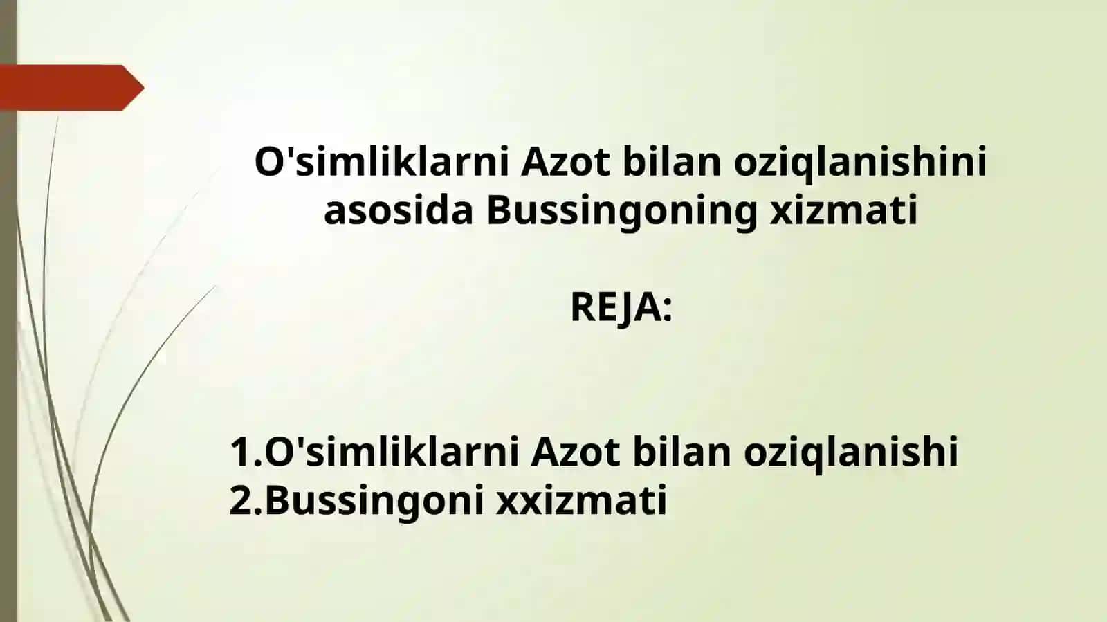 O'simliklarni Azotbilanoziqlanishi va o'g'it 2
