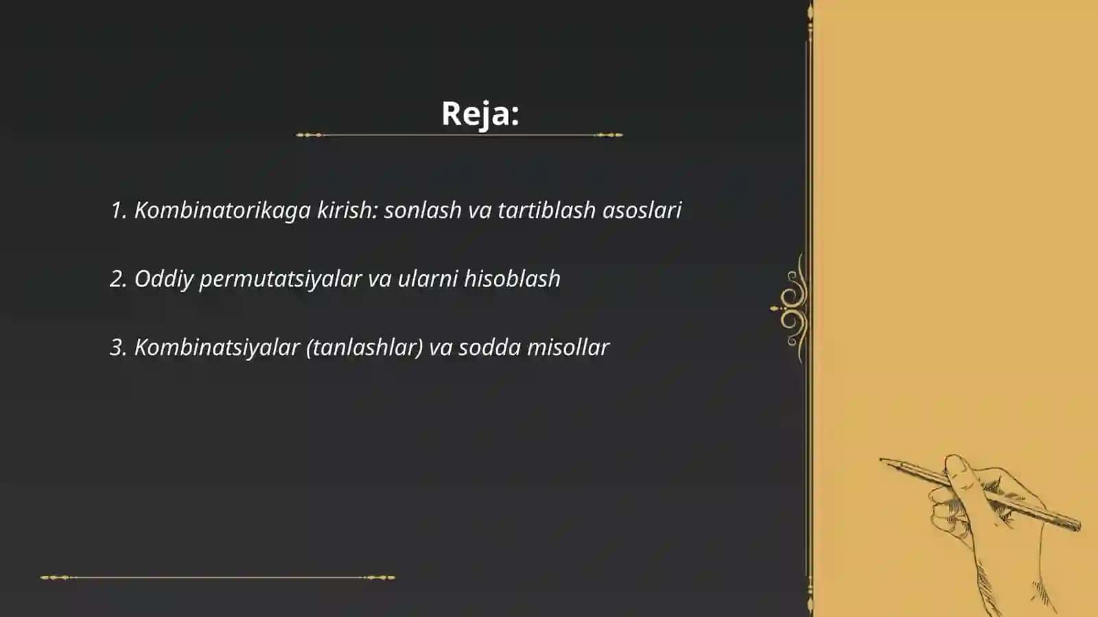 Boshlang’ich ta’limda kombinatorika elementlarining umumiy masalalari 2