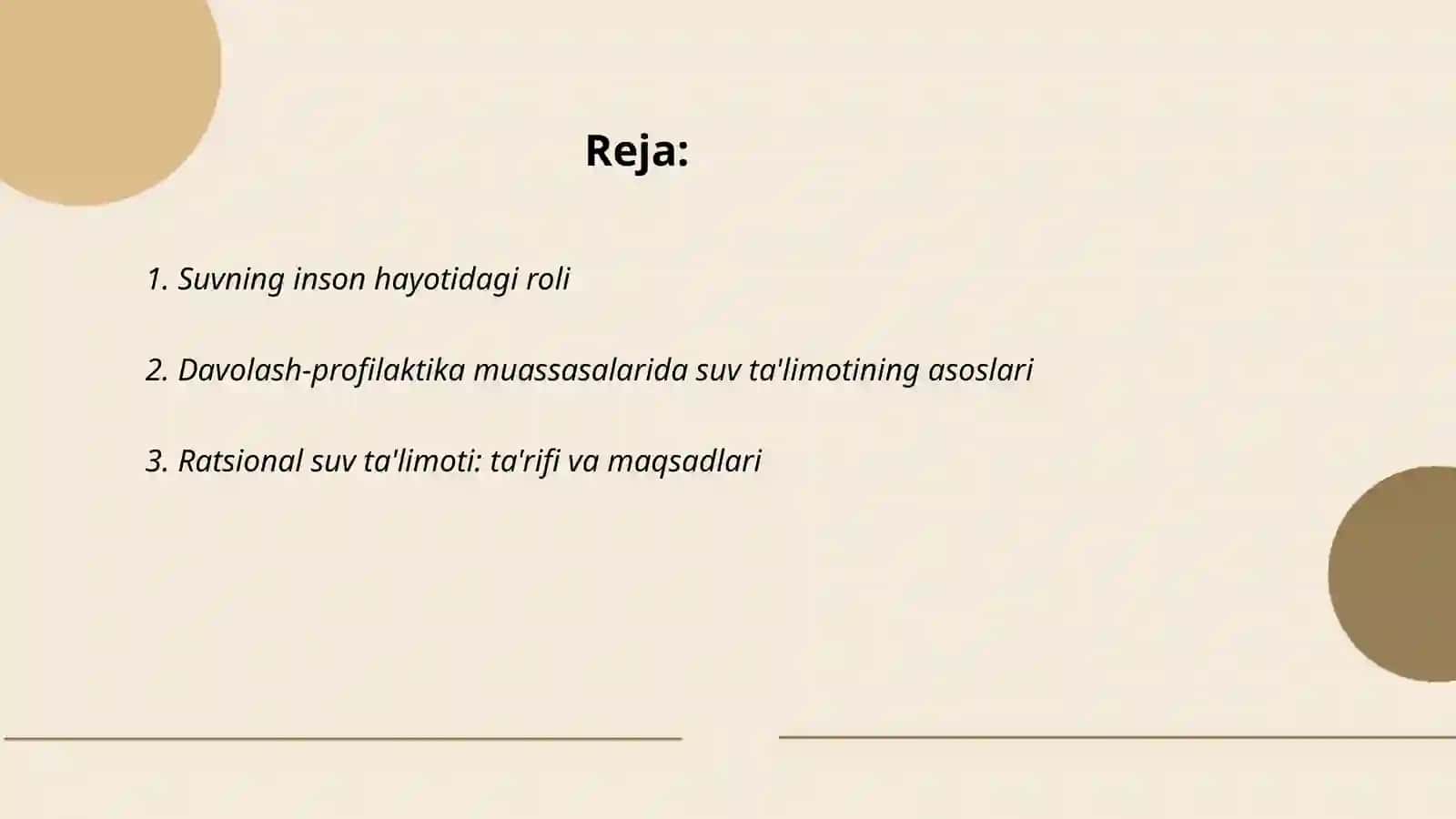 Davolash profilaktika muassasalarida ratsional suv ta'limotining ahamiyati 2
