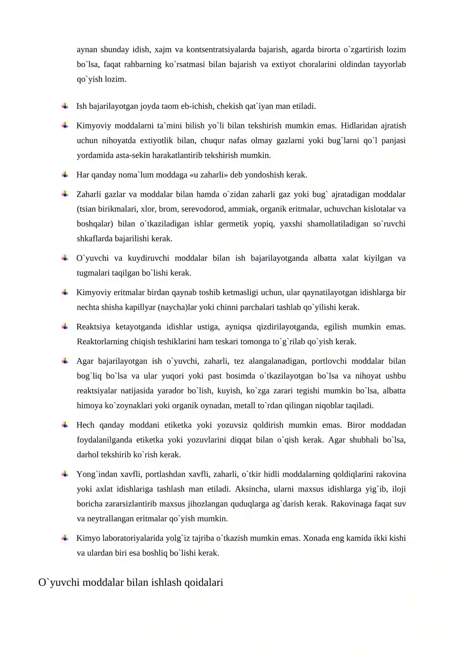 Anorganik kimyo fanidan laboratoriya mashg’ulotlari 2