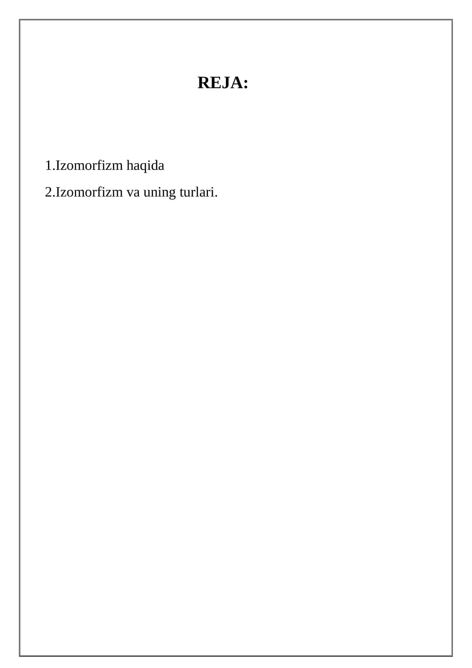 Izomorfizm 2