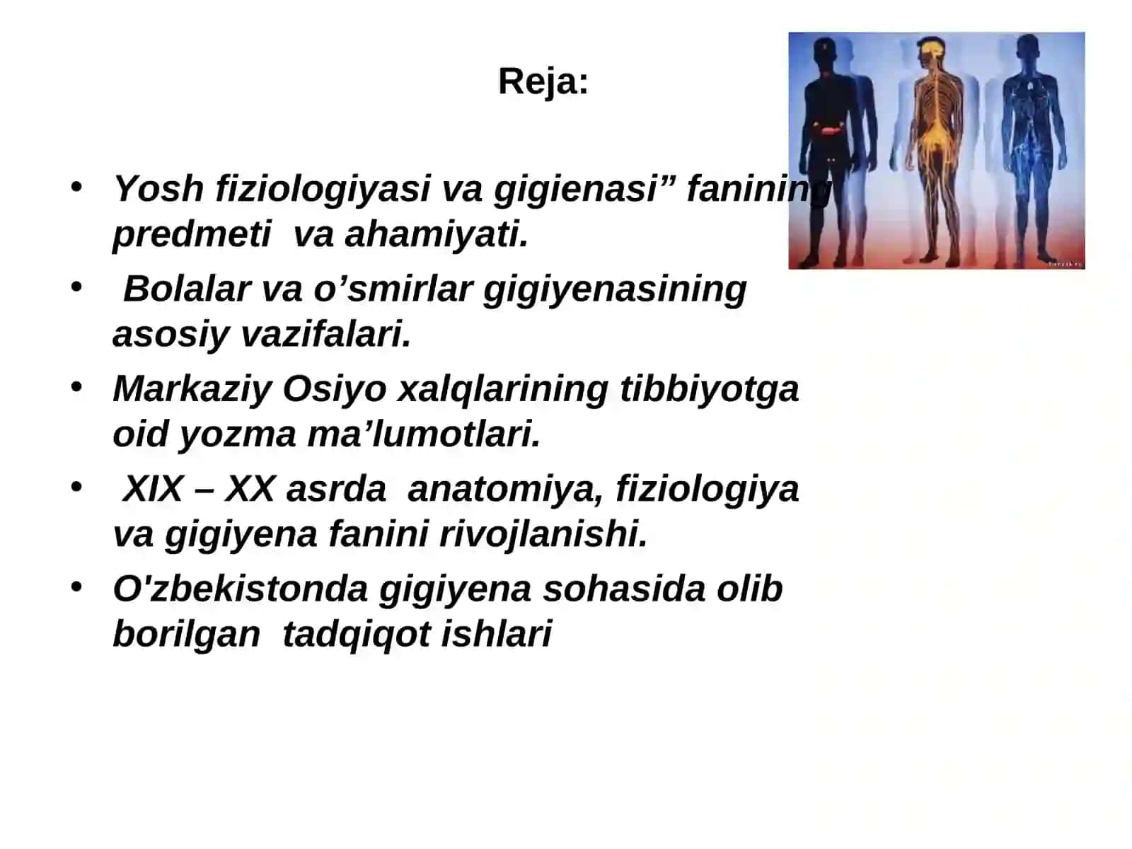 "Yosh fiziologiyasi va gigienasi" 2