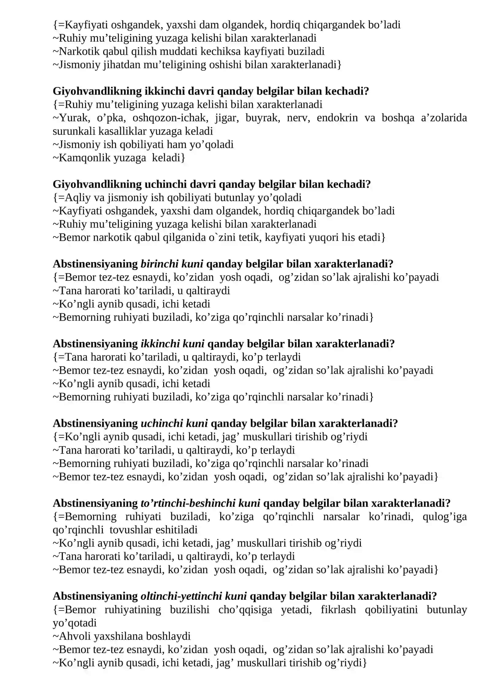 Narkotiklar va odam 2