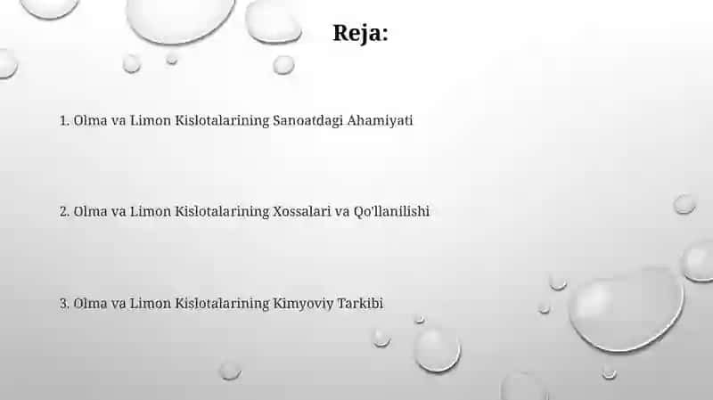 Olma va Limon Kislotalari 2