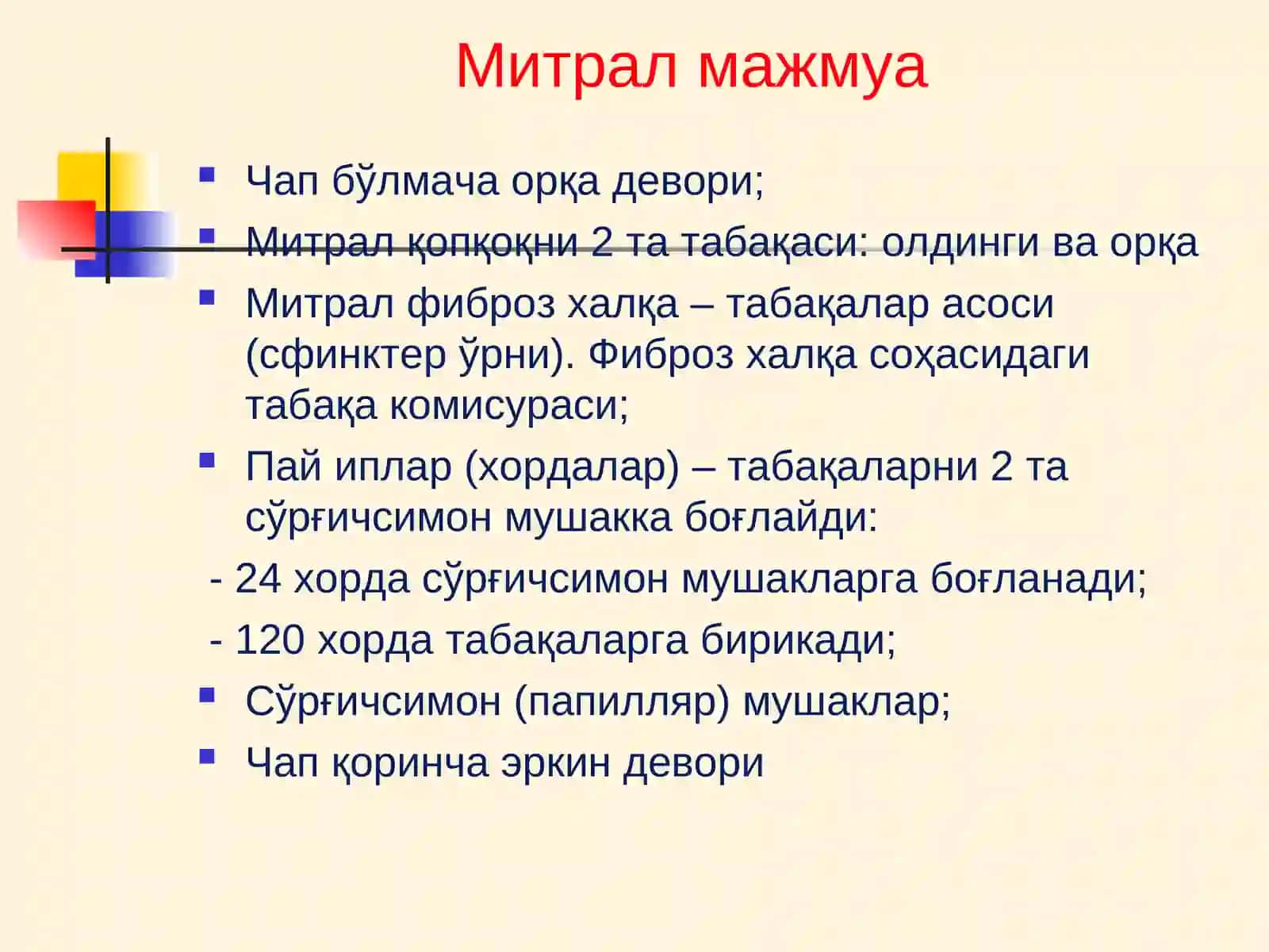 Юрак митрал нуқсонлари 2