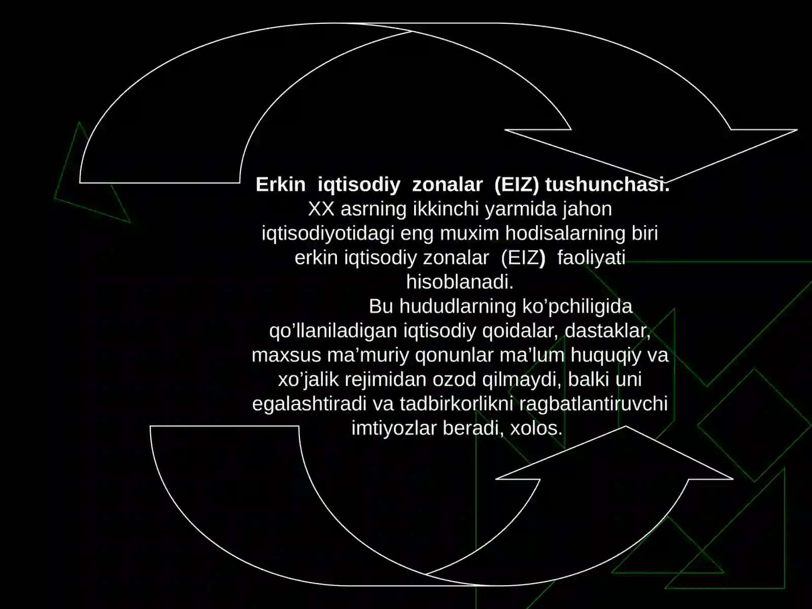 Erkin iqtisodiy zonalar (EIZ) 2