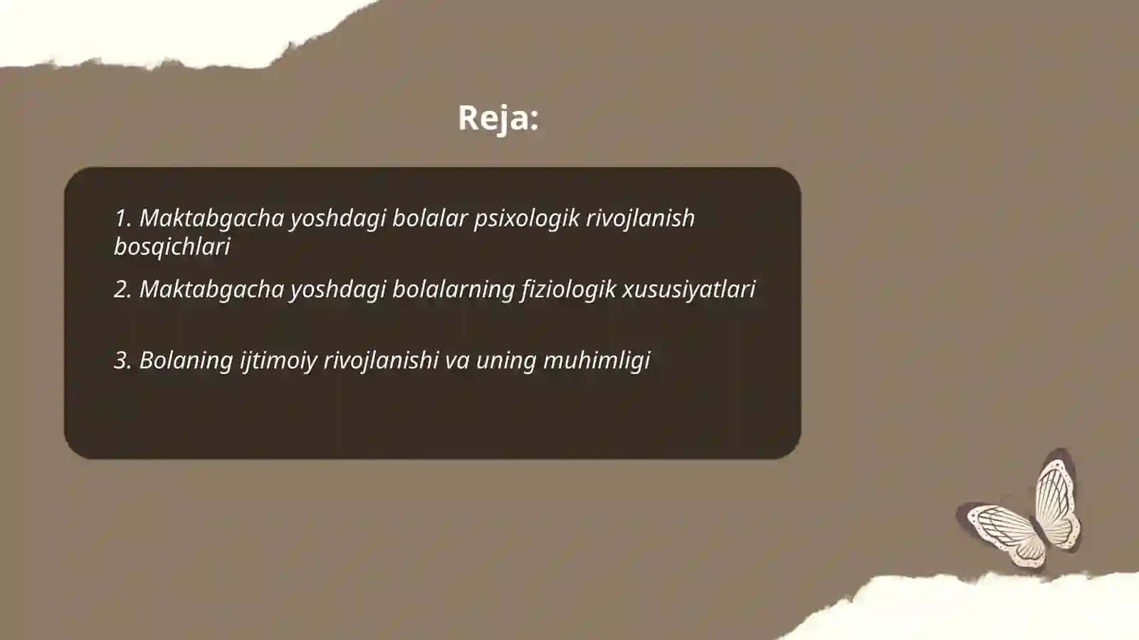 Psixologik rivojlanish bosqichlari 2