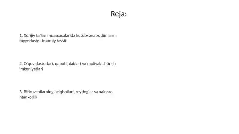 Kutubxonachikadrlartayyorlaydiganxorijiytaʼlimmuassasalari 2