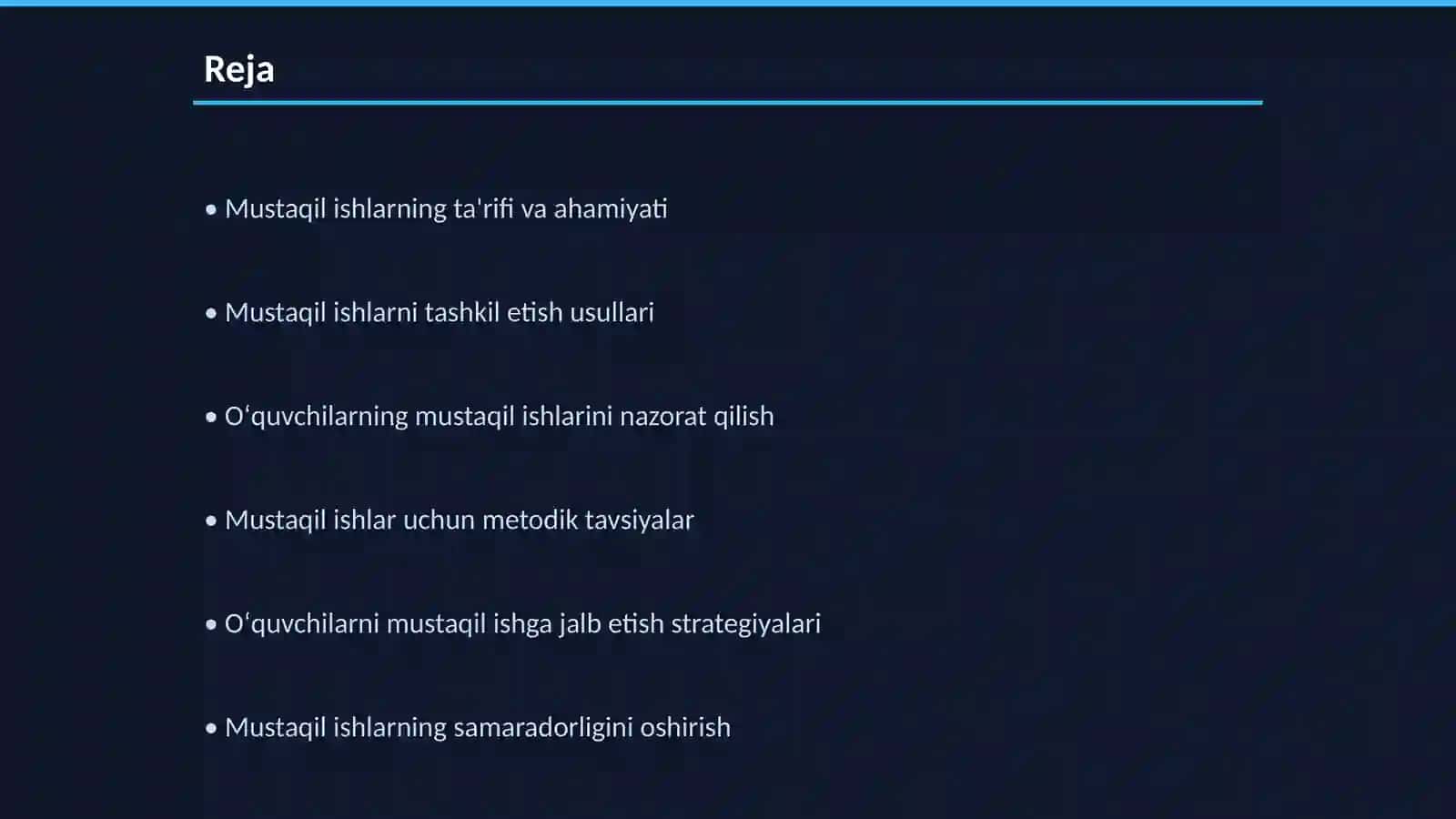 Oʻquvchilarning mustaqil ishlarini tashkil etish 2
