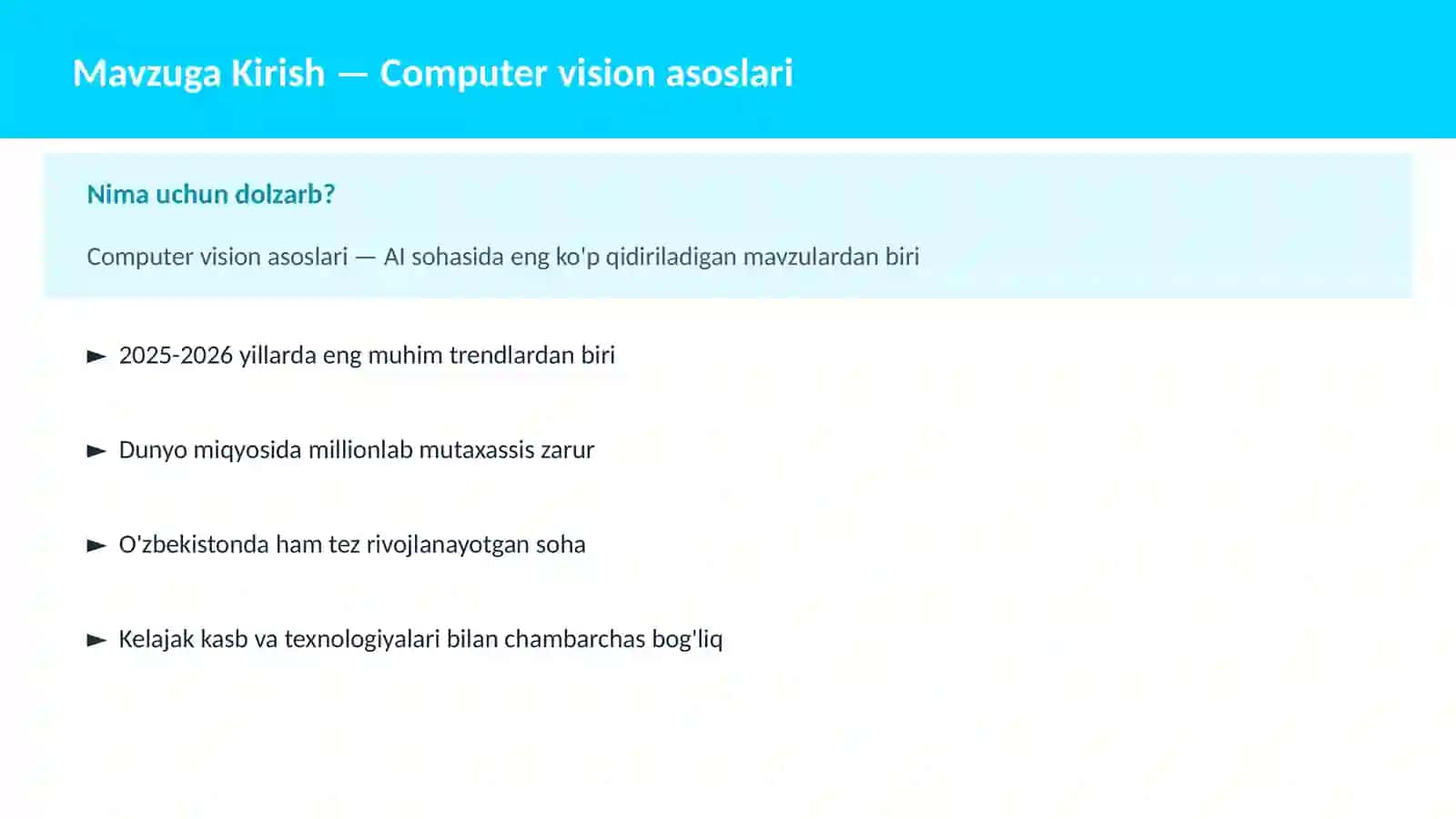 Computer vision asoslari 2
