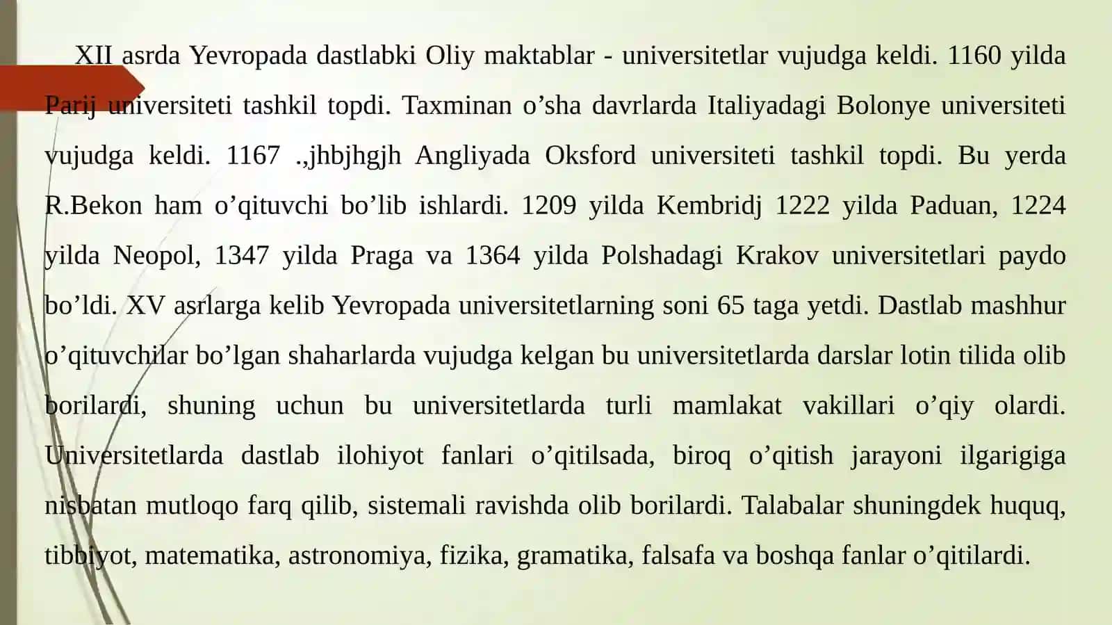 Yevropada ilk universitetlar 2