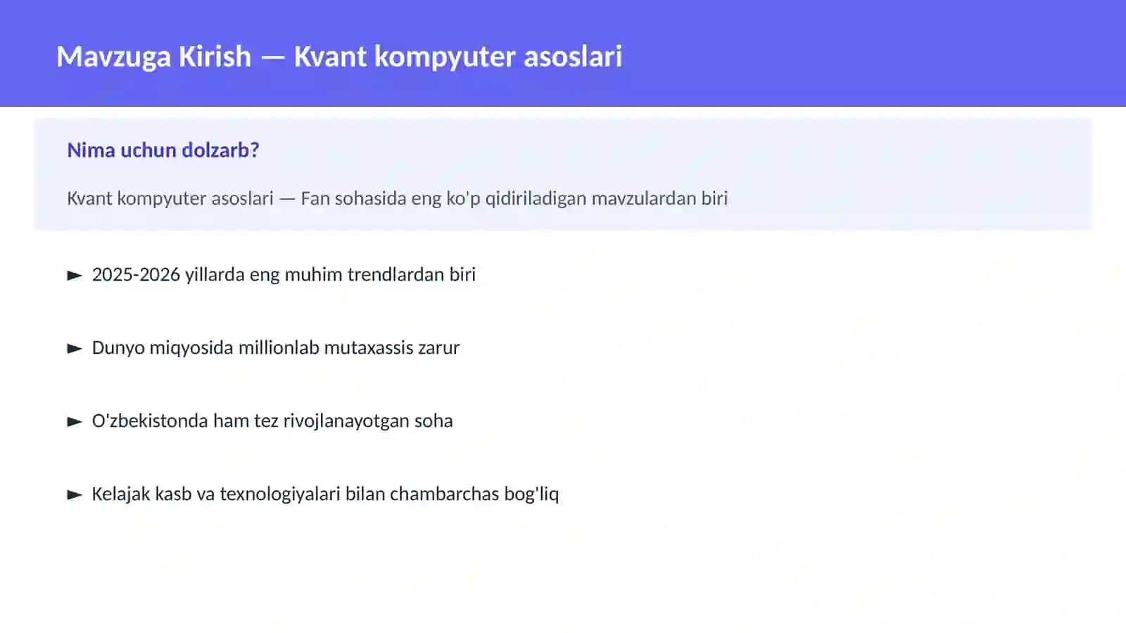 Kvant kompyuter asoslari 2