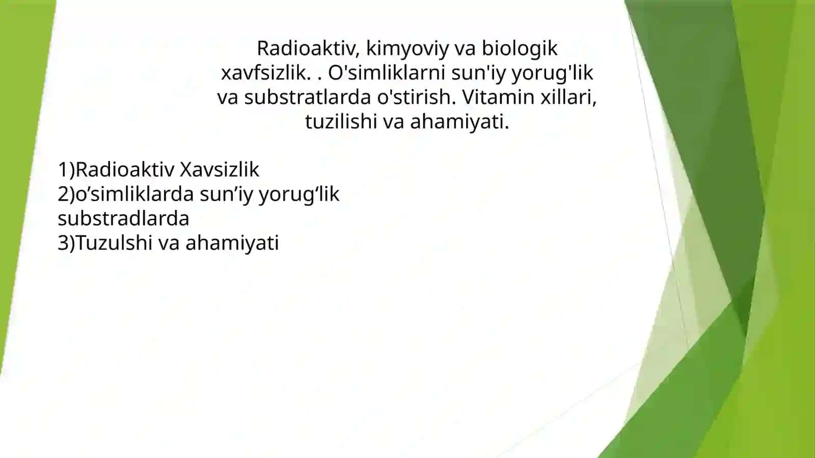 Botanika oʻsimliklar fiziologiyasi fanidan taqdimot 2