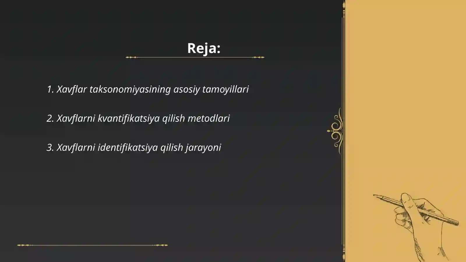 Xavflar taksonomiyasi 2