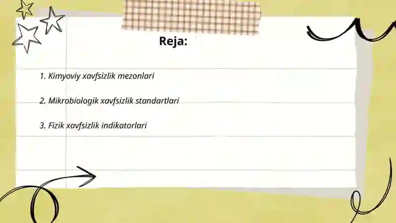 Sut va sut mahsulotlarining xavfsizlik koʻrsatkichlari 2