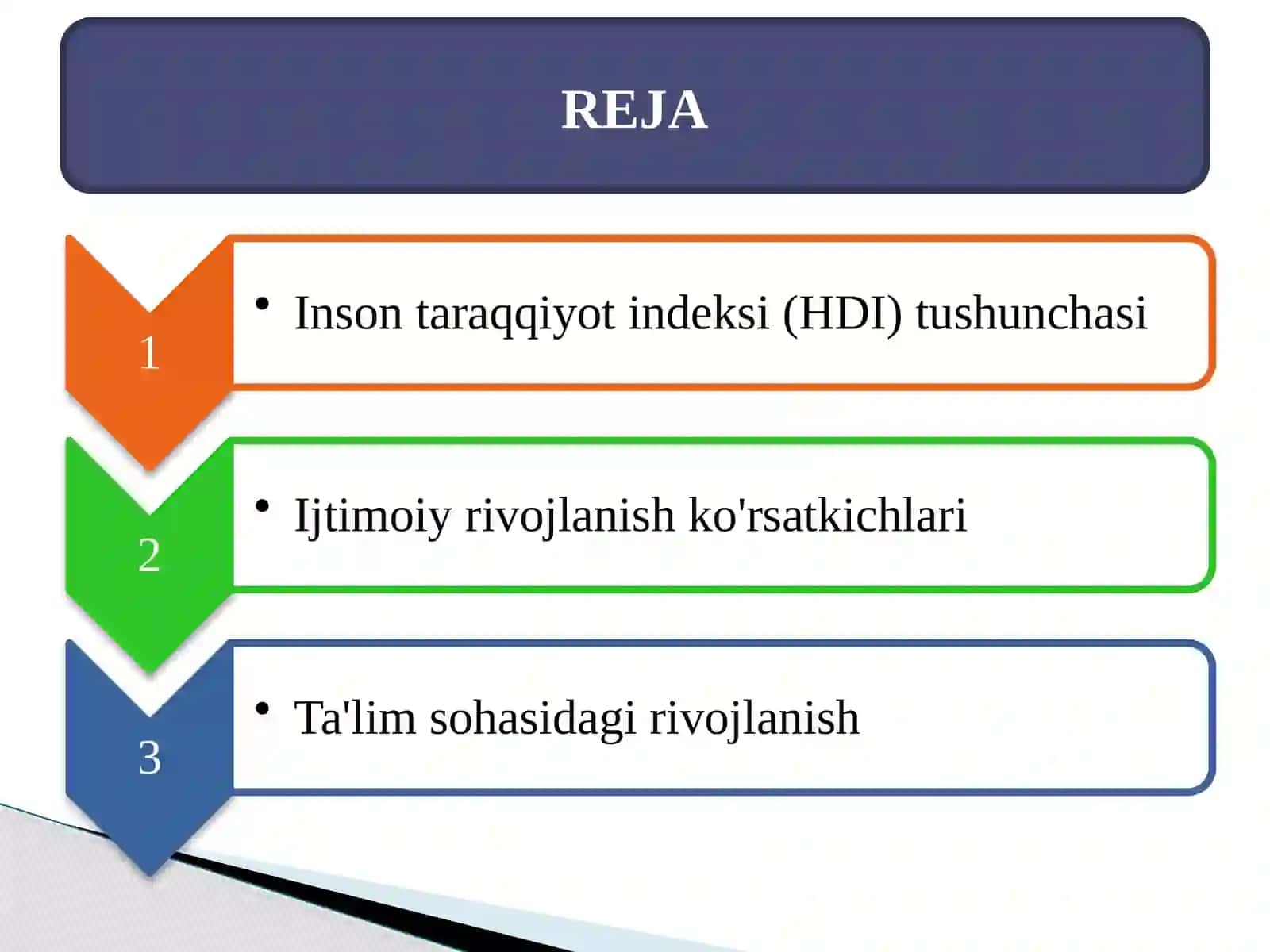 O‘zbekistonda Inson taraqqiyot indeksi va boshqa ijtimoiy indekslar 2