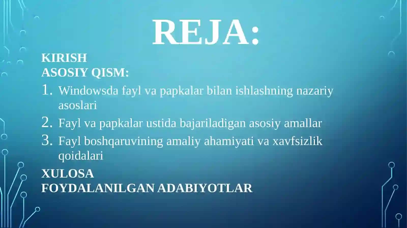 Windowsda fayl va papkalar bilan ishlash 2