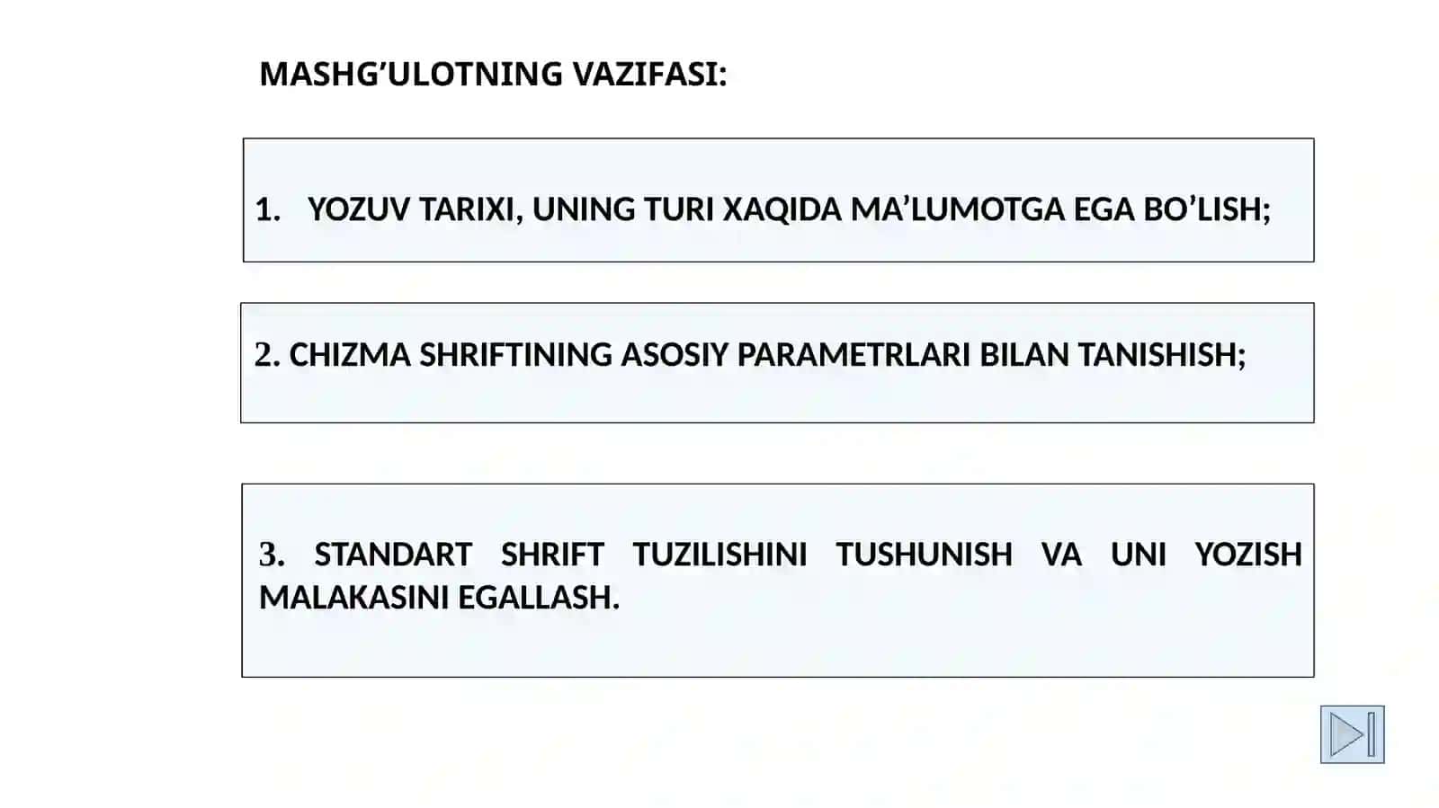 O’zDSt2.304:96-CHIZMA SHRIFTLARI 2
