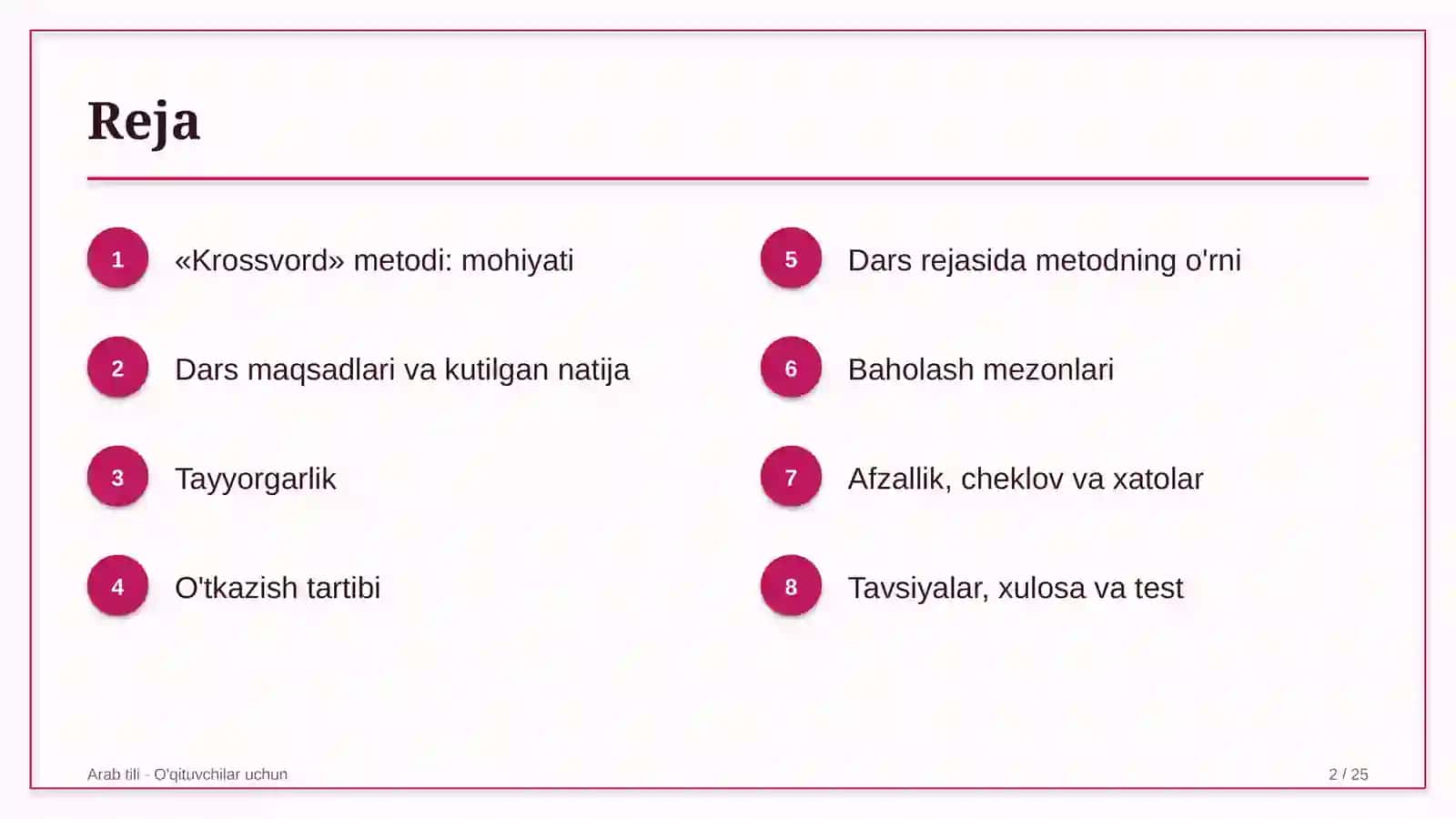 arab tili darslarida krossvord metodidan foydalanish 6518 2