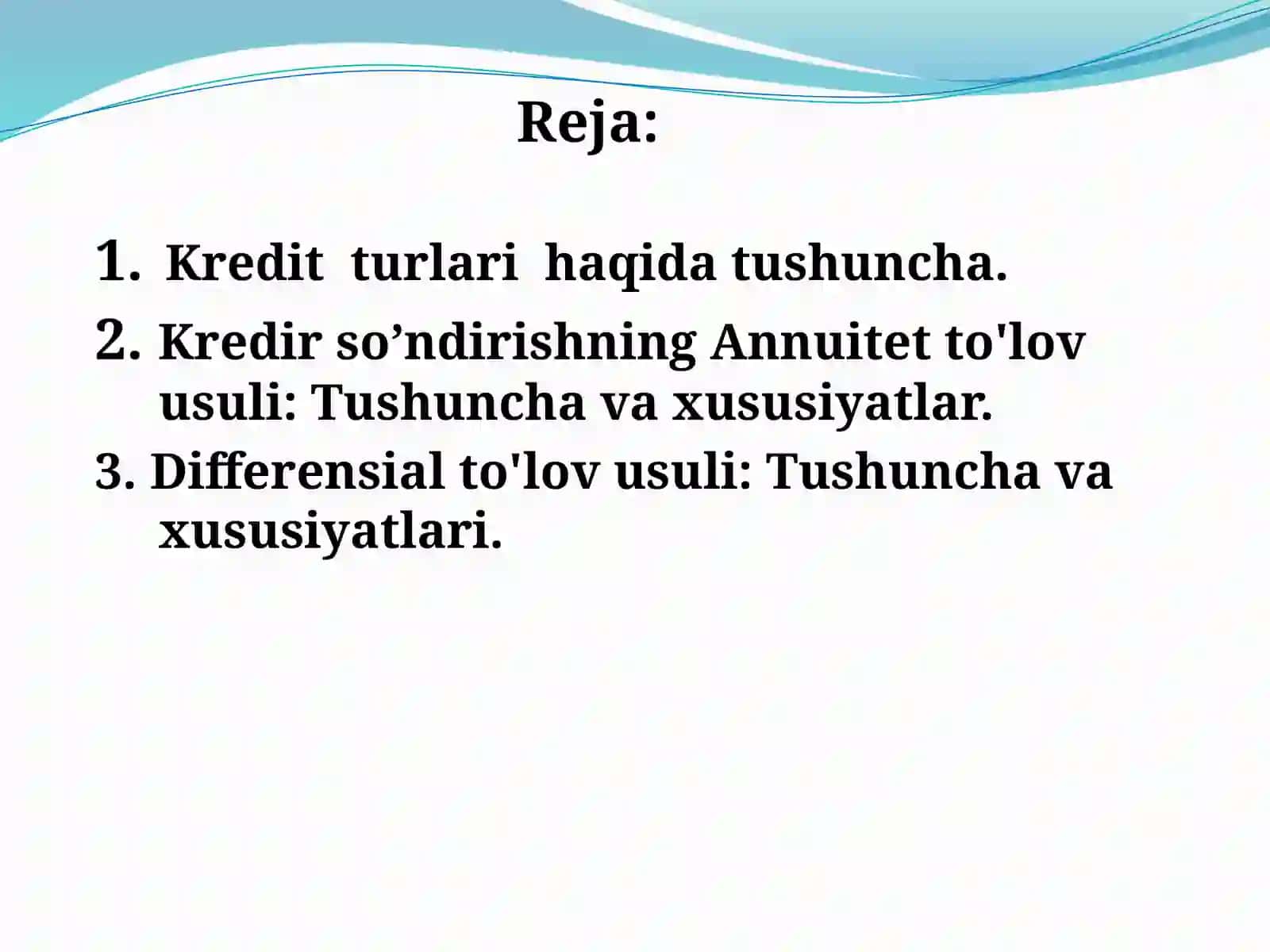 Kreditniso'ndirishningannuitetvadifferensialusullari 2
