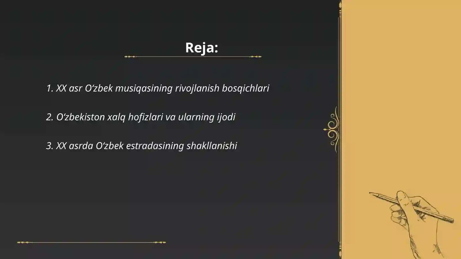 XX asr. O‘zbek musiqa ijodi 2