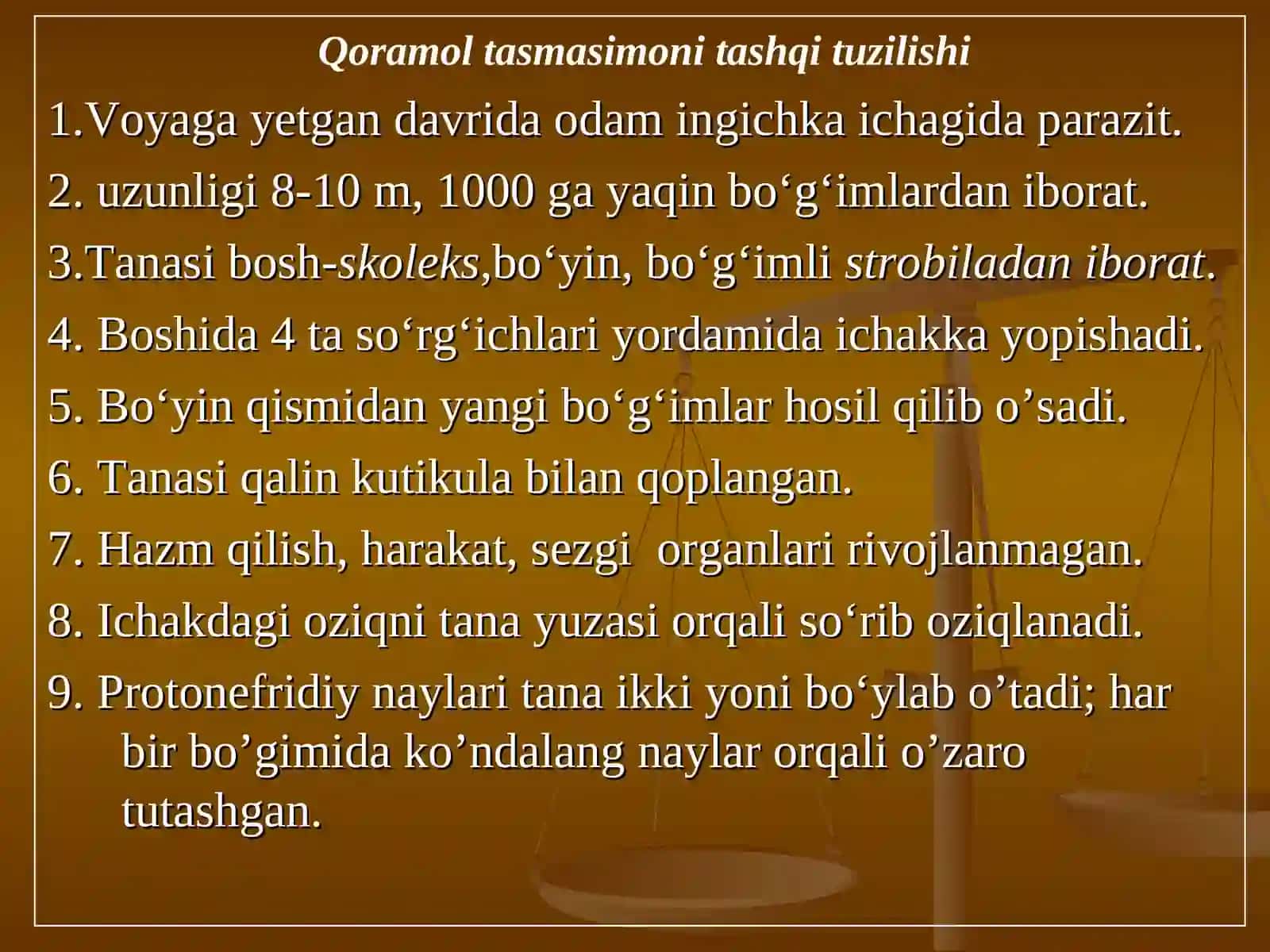 Tasmasimon chuvalchanglar umumiy tavsifi 2