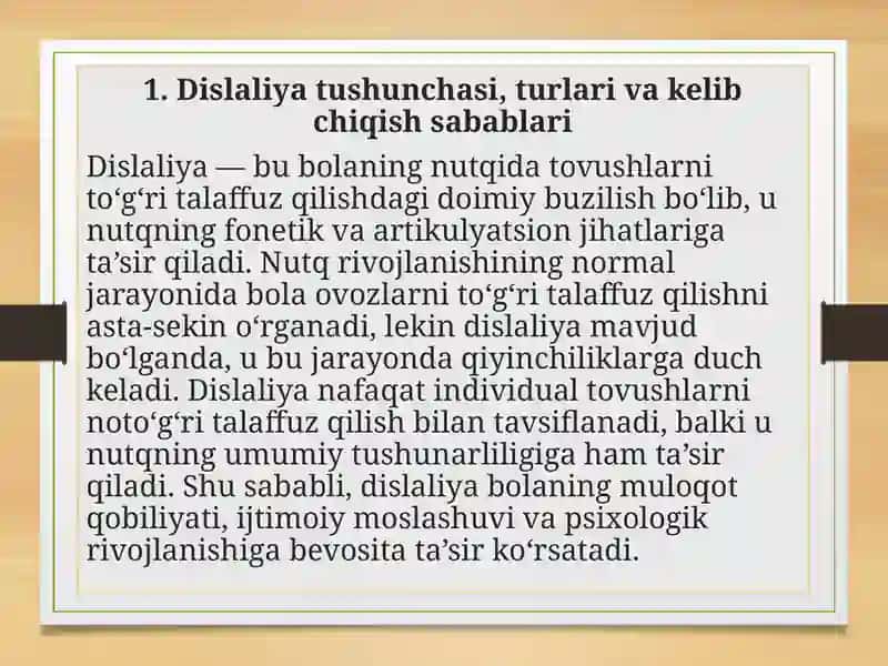 Dislaliyada tovushlar talaffuzini korreksiyalash texnalogiyalari 2