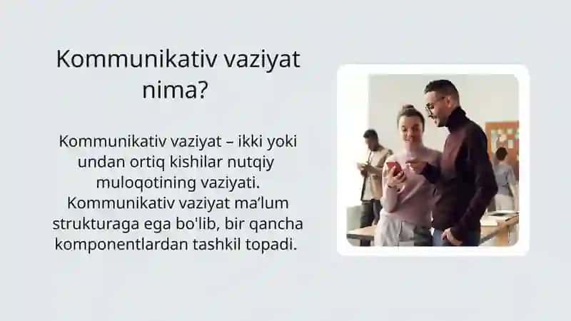 Kommunikativ vaziyat 2