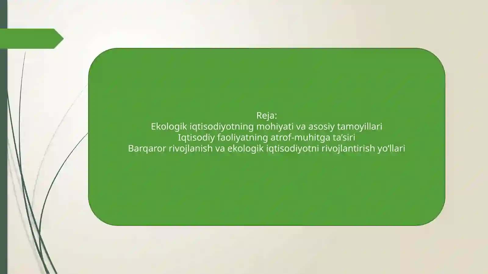 Ekologik iqtisodiyot va atrof-muhit 2
