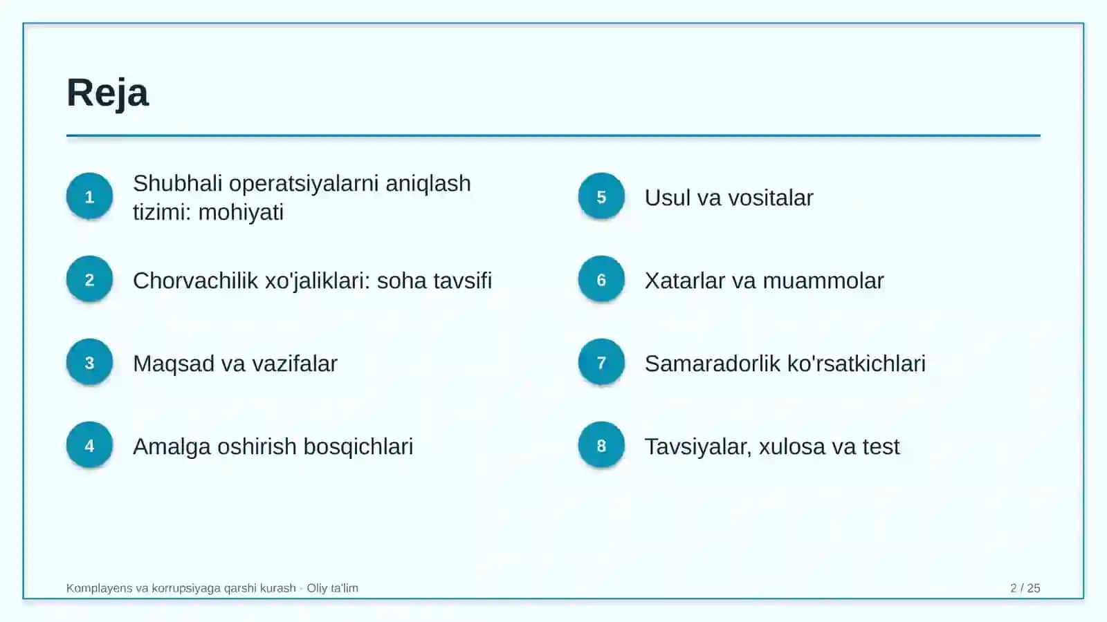 Chorvachilik xo'jaliklarida shubhali operatsiyalarni aniqlash tizimi 2