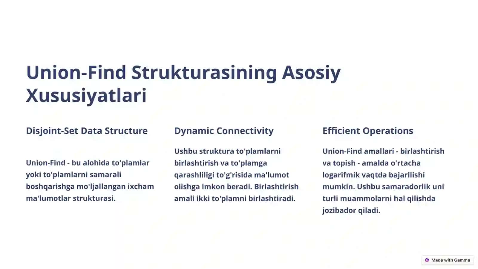 Union-Find Malumotlar Strukturasining Tahlili 2