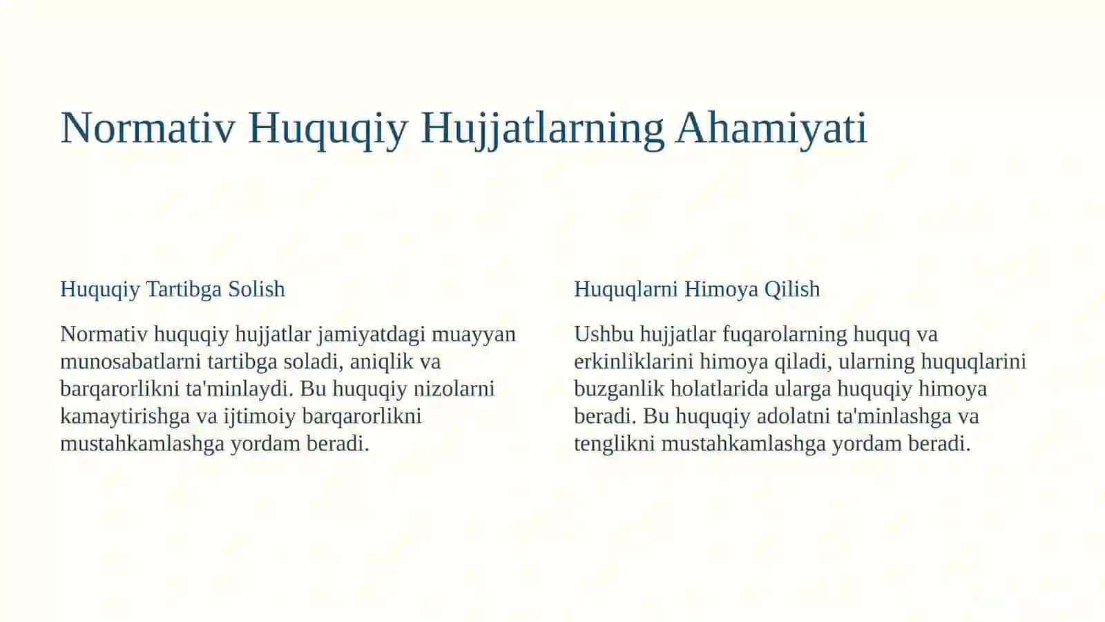 Normativ Huquqiy Hujjatlar 2