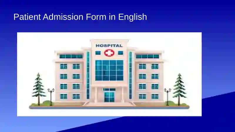 Patient Admission Form in English 2
