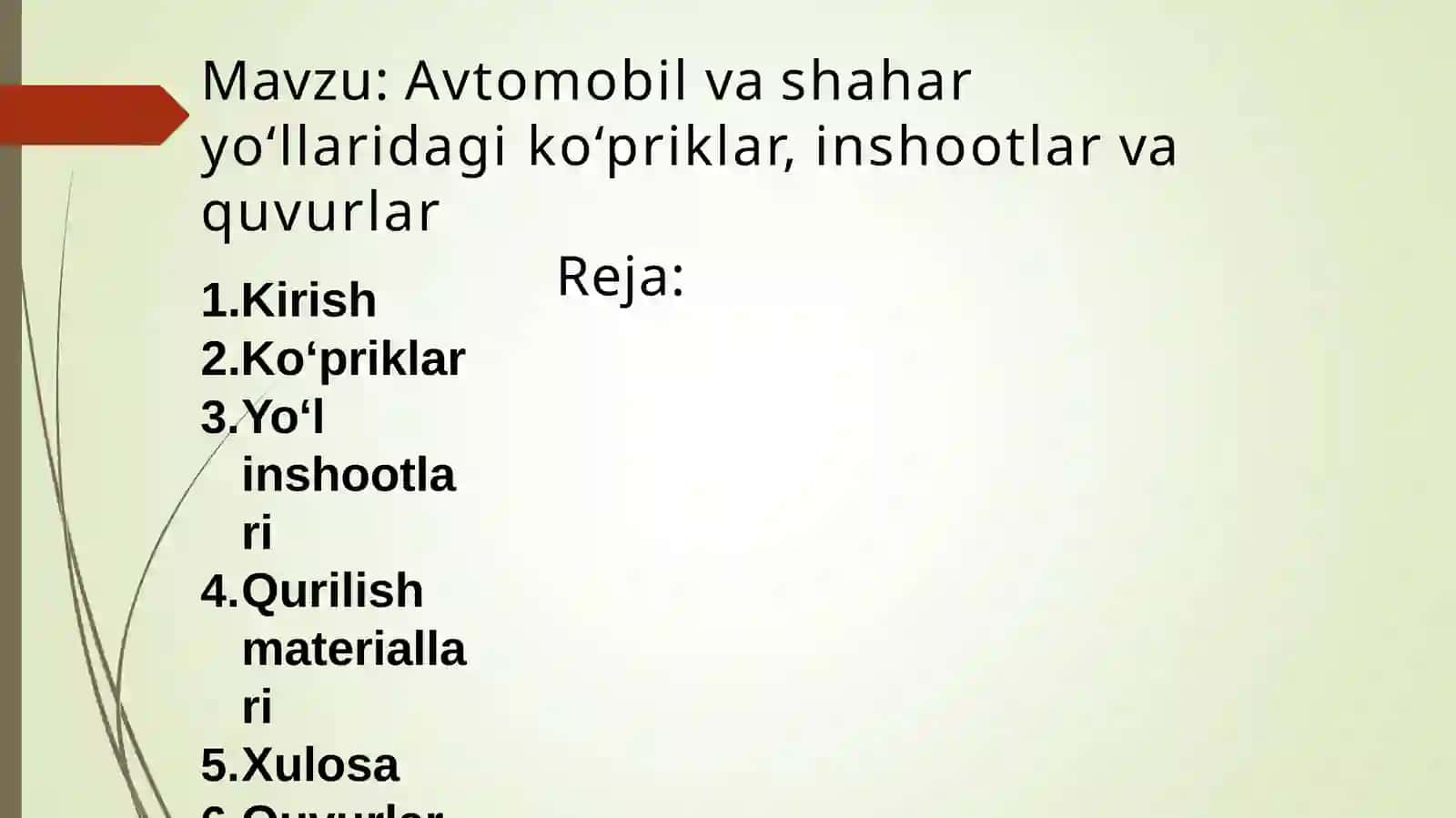 Avtomobil va shahar yo‘llaridagi ko‘priklar, inshootlar va quvurlar 2