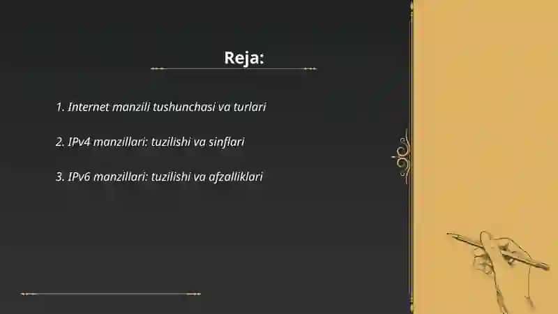 Internet manzili tushinchasi va resurslar manzili 2