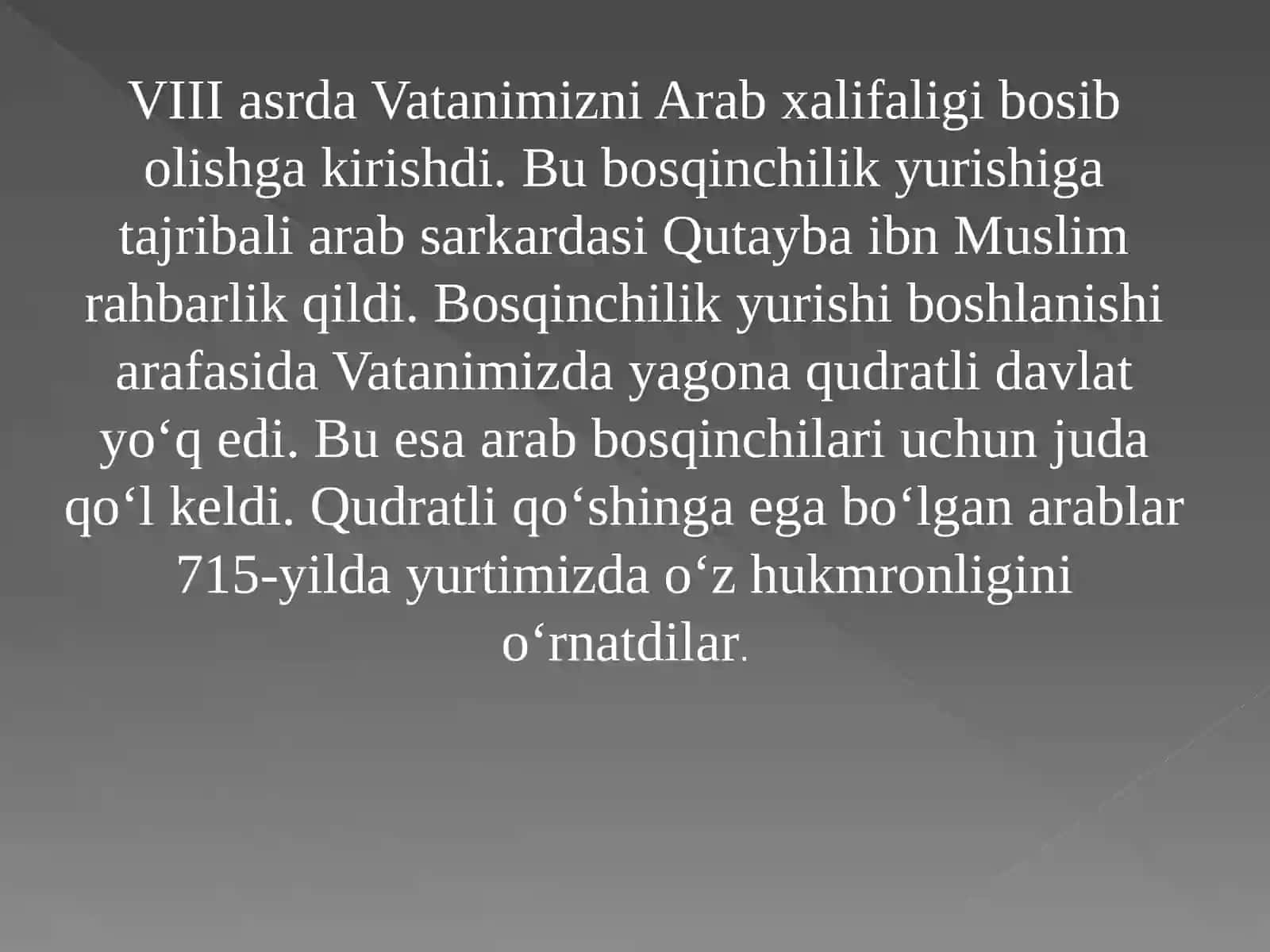 Arablarga qarshi xalq ozodlik kurashi 2
