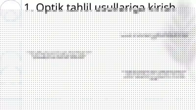 Optik Analiz Metodi 2