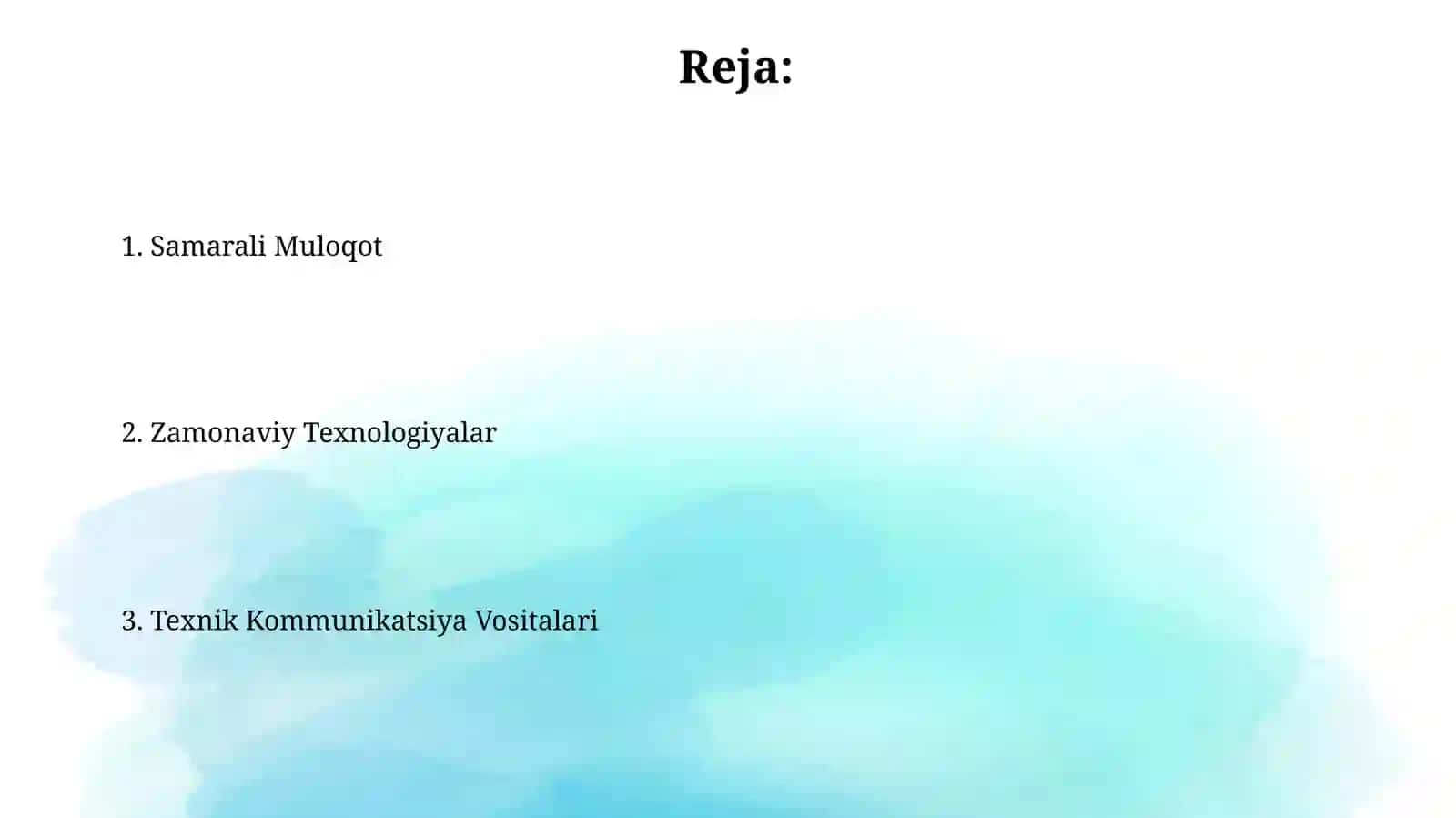 Texnikaviy komunikatsiya vositalari 2