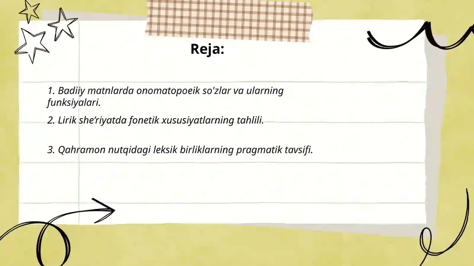 Badiiy matnlardagi fonetik, leksik birikmalarni tahlil qilish orqali pragmatik kompetensiyalarni o'stirish 2