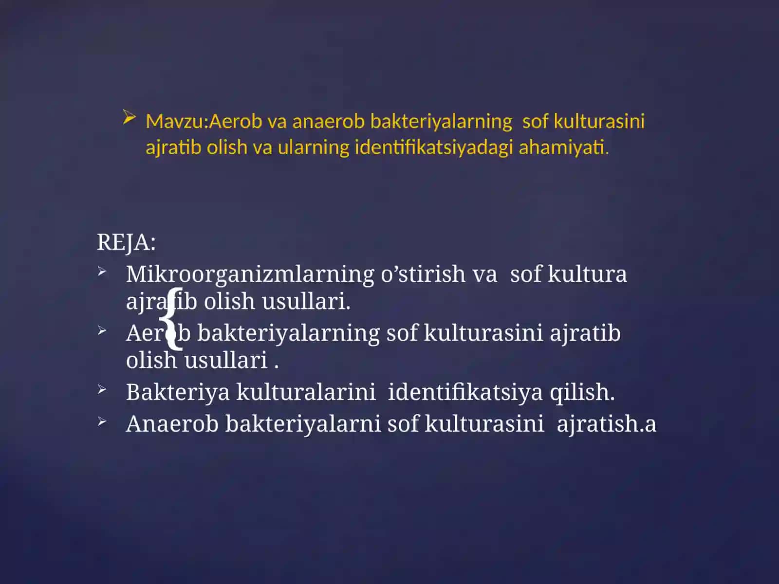Aerob va anaerob bakteriyalarning sofkulturasini ajratib olish usullari 2