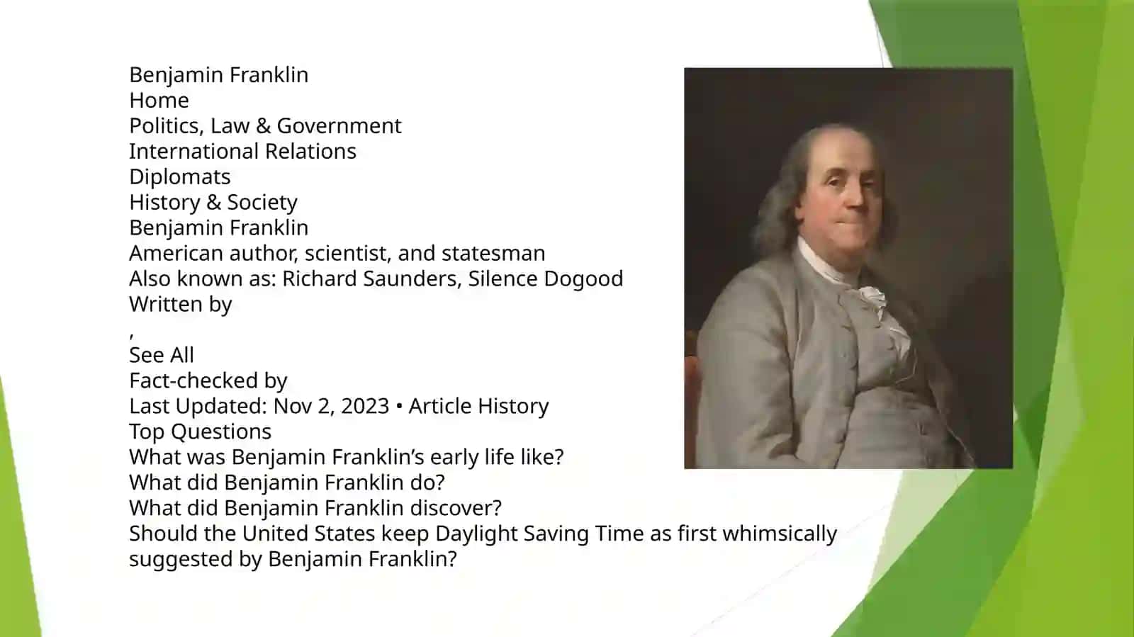 Benjamin Franklin 2