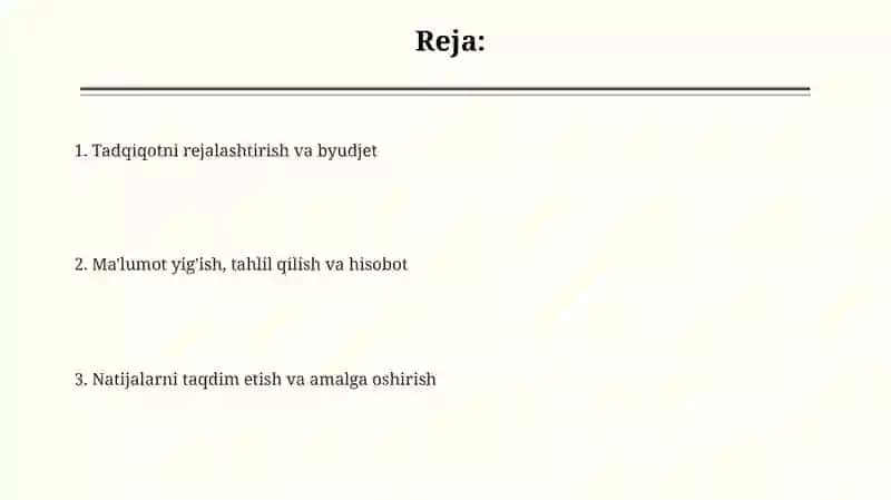 Marketing tadqiqotlarini tashkil etish 2