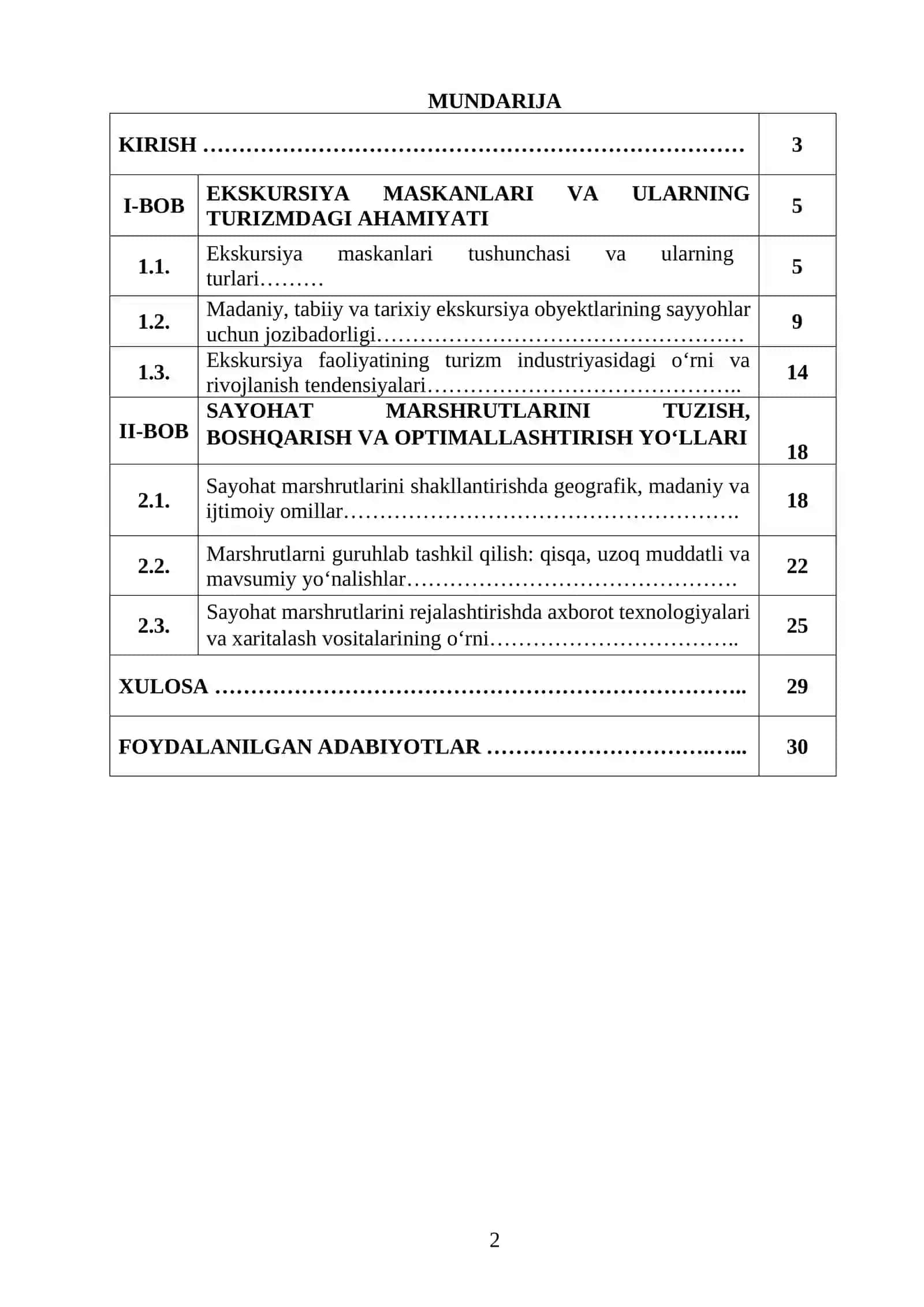 “MEHMONDOʻSTLIK INDUSTRIYASIDA TRANSPORT VOSITALARINING OʻRNI VA AHAMIYATI” 2