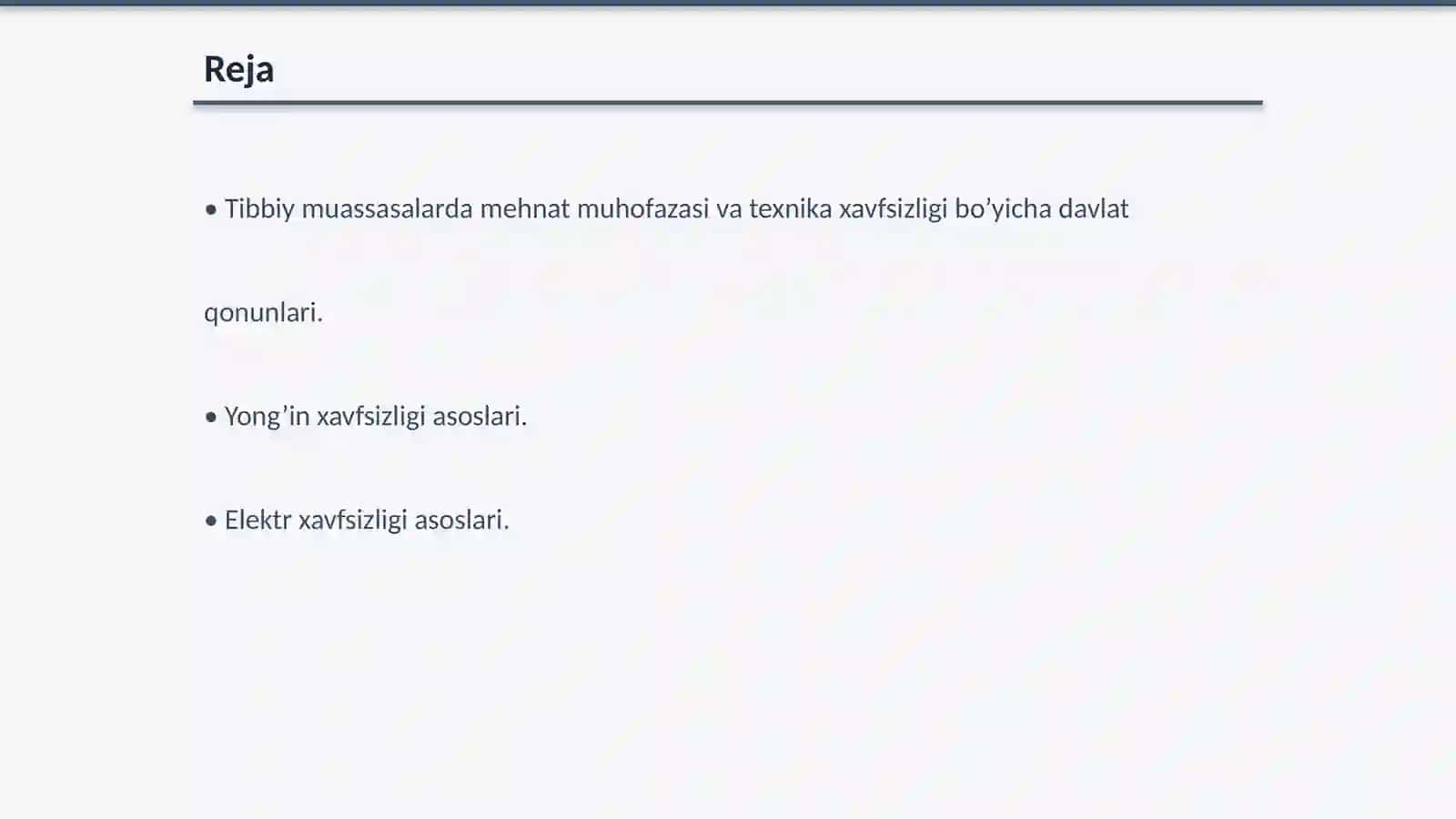 Tibbiy muassasalarda mexnat muhofazasi va texnika xavfsizligi 2