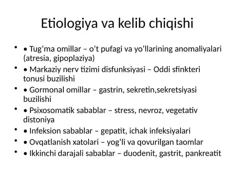 O‘t yo‘llari diskineziyasi 2