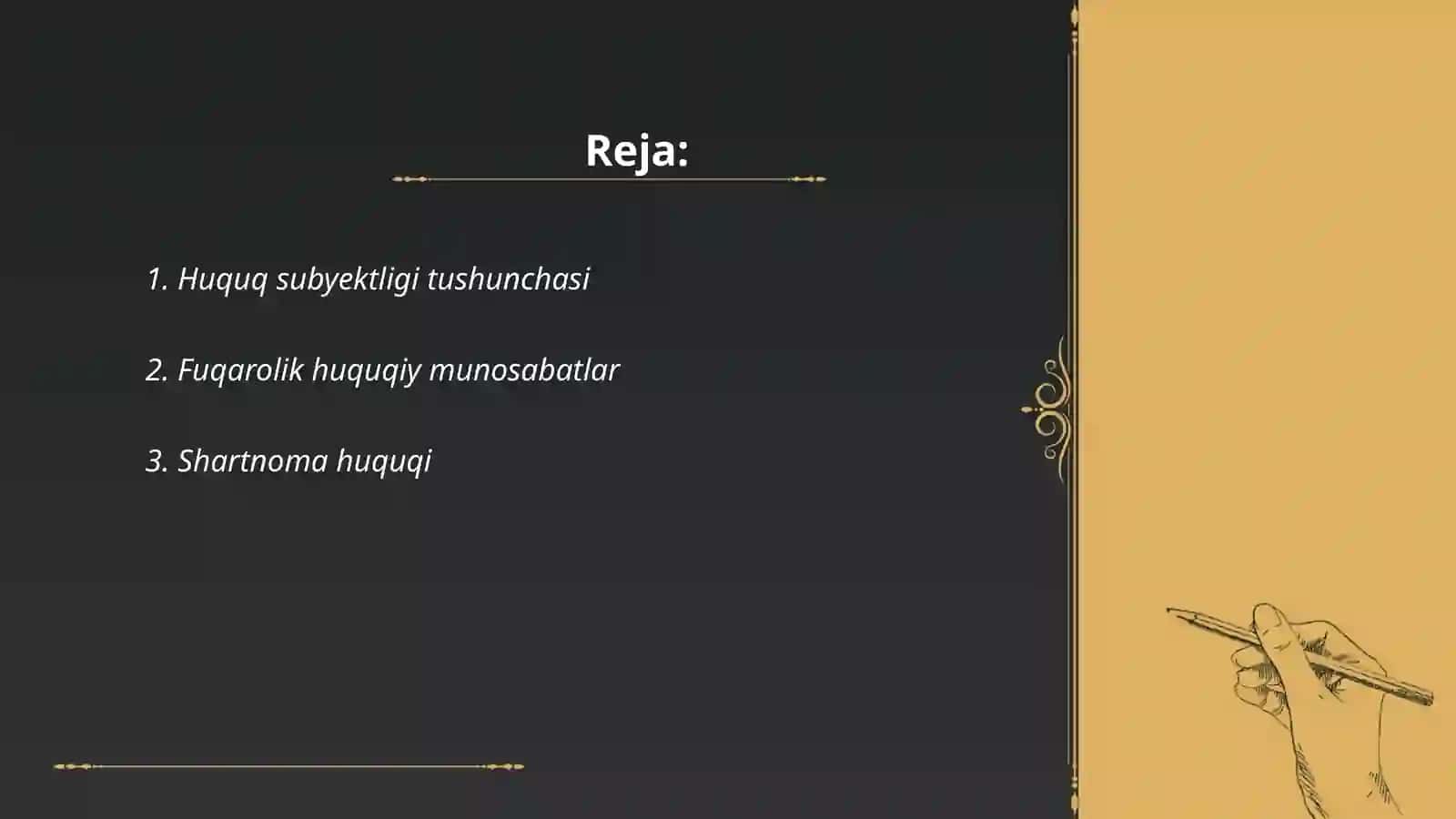 Fuqarolik huquqi asoslari 2