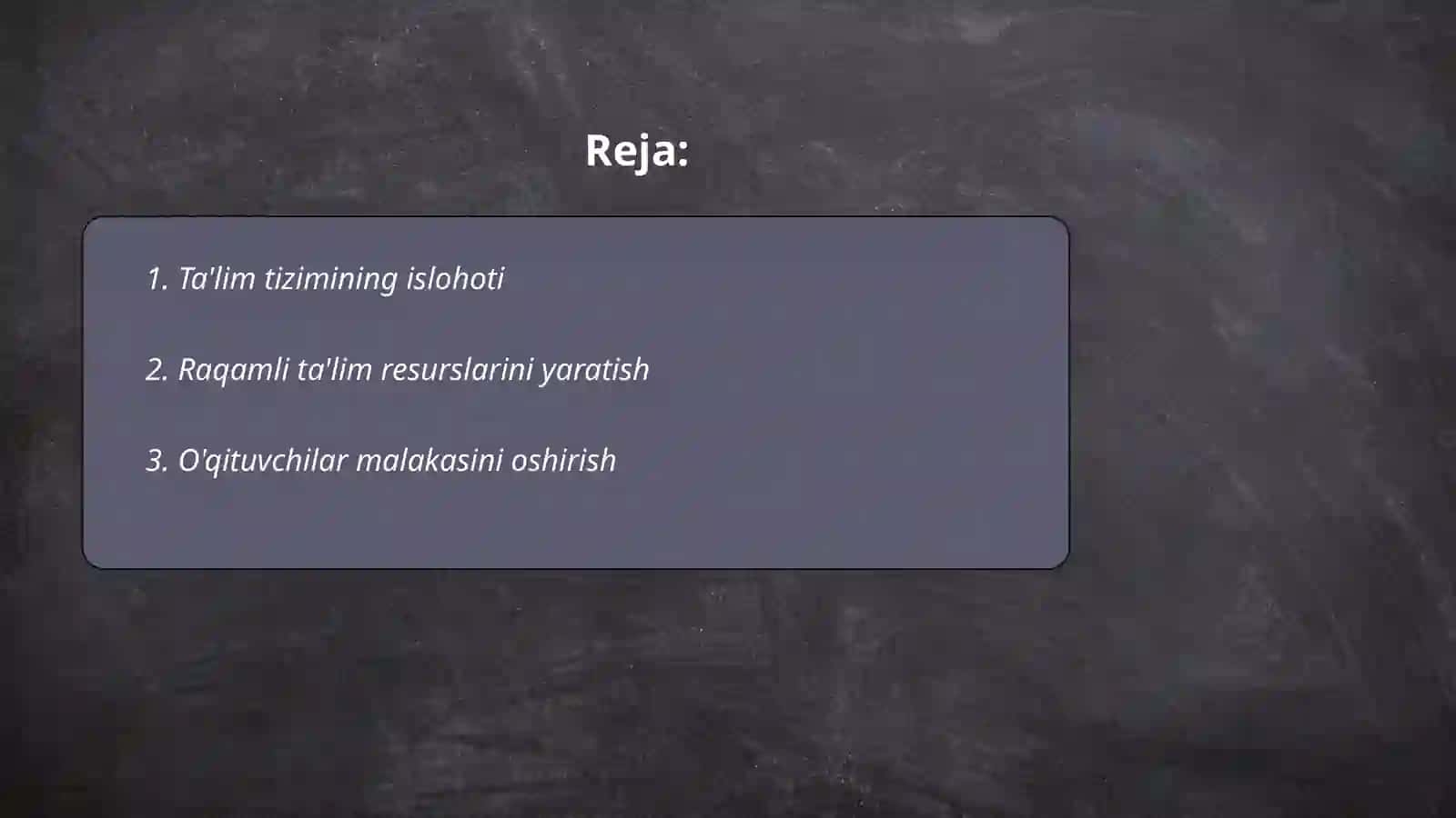 Ta'lim tizimining islohoti 2
