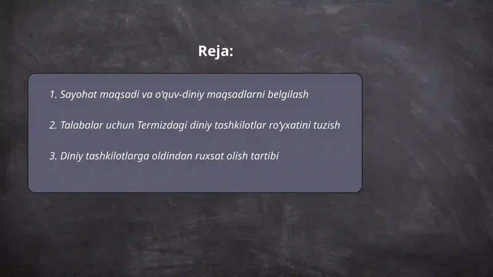 Diniy tashkilotlarga borish 2